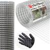 Lun Fix Rete metallica maglia 19x19 mm Ø1,4 mm 1,0m x 5m zincata, per recinzioni, maglia piccola voliera, pollaio, vigneto, conigli, uccelli, recinto esterno, giardino, allevamento - Lun Fix