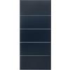 Generico Rivestimento Dogato in Alluminio per Porta Blindata, Modello Ludovica, 100x220 cm, Spessore 6 mm Ral 7016 Grigio scuro.