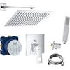 Vanvilla Grohe Eurocube G01 - Sistema doccia con miscelatore monocomando e funzionalità doccia a pioggia, rubinetto e soffione rettangolare V2