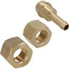 AB Tools Connettore per tubo del gas per saldatura, 1/4 di pollice, con dadi filettati 3/8 BSP RH + LH, 2 pezzi