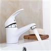 Lightakai Rubinetto per bagno, miscelatore monocomando per lavabo con tubi freddi/caldi da 3/8 pollici (Bianco cromato)