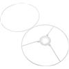 HOLIDYOYO Telaio Paralume in Metallo a Forma di Tamburo 25cm Set Accessorio Pratico e Facile da Usare per Lampade da Tavolo o Lampadari in Stile Moderno
