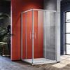 SONNI Box Doccia Quadrato 76x70 cm,Cabina Doccia con Angolare Apertura Scorrevole,Vetro Temperato 5 mm Profilo in Alluminio