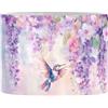 FANCOSAN Paralume alla moda con colibrì viola con fiori di glicine per soggiorno, camera da letto, studio, dormitorio, scrivania, comodino, decorazione per la casa, M