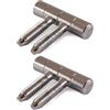 bricoleva.it Cerniere Anuba per infissi in legno, Set 2 Maschio e 2 Femmina - Cerniere a Due Gambi - Kit di Cerniere Anuba in Varie Finiture e Misure (Ø 9 mm, Cromato)
