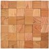 wodewa Rivestimento Murale Legno di Ciliegio 30 x 30cm Mosaico Pannelli Auto Adesivo Murali Rivestimento Parete Legno Decorazioni Pareti 3D Pannello Decorativo Cucina Cameretta