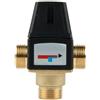 CYRENT Valvola miscelatore termostatico a 3 vie, in ottone, 35-60 °C, filettatura maschio DN20 DN25, per uso domestico con acqua calda e riscaldamento a pavimento (DN20)