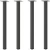 vidaXL Gambe per tavolo consolle 4 pz Antracite 72-74 cm Acciaio