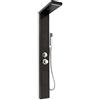 Belfoyer Colonna doccia in acciaio inossidabile con getto di massaggio (15 x 47 x 130 cm, nero)