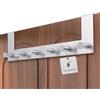 ReWu Appendiabiti da porta in acciaio inox, set da 2 pezzi, 6 ganci da appendere per appendere appendiabiti, per bagno, cucina, soggiorno e corridoio, 39 x 11 x 8 cm