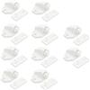 BAZEITFLOW Kit 10 Set Bloccaporta in Plastico Bianco Chiavistello a Perline per Porte Mobili, Serrature Resistenti Struttura Solida per Armadi e Librerie