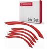Gedotec Maniglie per mobili per camerette | Distanza tra i fori 128 mm | Colore Rosso | 5 Pezzi | Maniglie per cassetti in plastica | COLOUR | Maniglie per porte colorate | Maniglie per mobili per