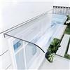 Morlinca Pensilina da Esterno, Tendalino per Finestra, Tettoia in Policarbonato Trasparente, Impermeabile e Anti-UV, Pensilina Invisibile per Porta e Ingresso (40x280cm/15.7x110.2in)