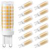 LPFWSK Lampadina LED G9 Dimmerabile, 7W (equivalente alogena 70W), 720lm AC 220V Luce diurna G9 Lampadario alogena di ricambio con base in ceramica Lampadine allo xeno di mais,Warm white,12 Pack