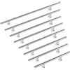 Aufun Corrimano Scale in Acciaio inox 80cm per corrimano esterno, balcone, parapetto Fissaggio a Muro, tasselli di Metallo - Aspetto inossidabile