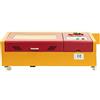 Sihao Macchina per incisione laser 50W Macchina per incisione laser CO2 Macchina da taglio laser 30x20cm USB 220V Europlug per legno/pelle/carta/plastica/vetro/gioielli/pietra/ceramica ecc (Rosso e giallo)