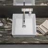 Parama Lavabo da Appoggio Senza Troppo Pieno 39,5x39,5x14 cm Quadrato in Ceramica Bianco Lucido per Mensole da Bagno Sospese