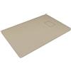Arreditaly Piatto Doccia Spessore 2.6 Cm In Resina Effetto Pietra Stone Ardesia Antiscivolo Riducibile Indistruttibile Filopavimento Arredo Con Griglia Di Copertura Colore Tortora (Beige) (80 x 120 cm)