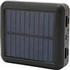 Akozon Power Bank per Telefono Solare da 20000 MAh 4 Porte USB Power Bank Solare Portatile Impermeabile con Cavo di Ricarica per Esterno (BLACK)