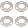 PRIOstahl Ronde Piastra di base Piastra di ancoraggio Piastra Flangia con foro a 3 buchi x 4 pezzi Dimensioni: 85 mm x 6 mm come fissaggio per tubo tondo Ø 42,4 mm per corrimano di ringhiera