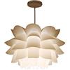 Generic Lotus lampadario a soffitto lampada a sospensione dell'Assemblea del paralume sospensione Puzzle luci moderne PVC Penombra, 36cm bianco, Un singolo testa Soggiorno Lights lampadario(Warm light)
