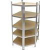 ECD Germany Scaffale in Metallo Officina Carichi Oggetti Pesanti Lavoro Garage Magazzino Scantinato 180x70x40 cm Portata fino a 750 kg Scaffalatura 5 Ripiani Senza Bullone Pannelli in MDF Robusto