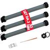 OWIJI Motore Tapparelle Elettrico 50 NM Set da 3 Tapparelle 100 Kg Avvolgibile Silenzioso 205W Kit Montaggio Completo Casa Ufficio