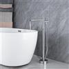 XDSMB Miscelatore Vasca da Terra Monocomando Rotazione 360° Rubinetto per Vasca Freestanding con Doccetta,cromo