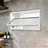 Generic Finestra In Metallo Rettangolare Girevole A 360°, Finestra A Battente Girevole, Vetro Per La Privacy, Finestra Di Ventilazione Incorporata Per Casa Mobile Bagno Cantina Capannone(White,50x30cm)