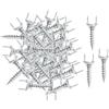 Colcolo 50 pezzi Viti a doppia estremità Viti Chiodi senza giunte Tassello Vite per modanature in legno massello di sfondo Linea di battiscopa, 2,5 mm