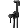 FQYEP Doccino Bidet Per Wc Con Miscelatore Maniglia Singola Ottone Spruzzatore Portatile Per Bidet Acqua Calda E Fredda Multifunzione nero