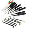 TPM Go 12 strumenti di rimozione chiave rotta con 6 strumenti di tensione, strumenti di bloccaggio di emergenza per la casa (nero)