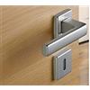 HOPPE MANIGLIA PER PORTE INTERNE CON ROSETTA E BOCCHETTA FORO NORMALE MODELLO TOULON FINITURA F1 ALLUMINIO COLOR ARGENTO