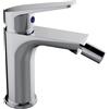 Schläfer 26505015 | Miscelatore Monocomando per Bidet Bagno serie Leonardo con Scarico automatico 1 1/4, Rubinetto Monoforo Cartuccia diam35mm Cromo Argento, Made in Italy