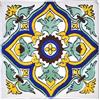 Tumia LAC Piastrelle Ceramica Messicane Talavera - Yago Artigianali Piastrelle Cucina, Bagno, Sottopentola e Fai-da-Te, Decorativo stile Mediterraneo - Pacco da 25