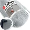 Lun Fix Rete metallica a maglie fini zincata 2x2 mm Ø0,5mm 1x0,5m - Rete metallica, filo per conigli, zanzariera al metro per protezione dagli insetti, copertura per pozzo della cantina, copertura per pozzo