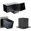 Zoegneer Set di staffe per pergola per tetto inclinato con kit hardware per gazebo, kit di staffe per gazebo inclinato a 3 vie a 15 gradi applicabile per strutture in legno da 10 x 10 cm (C)