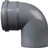 DYKA Tubo per suolo 90 gradi curva 110 mm ingresso - Push Fit - grigio - scarico