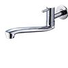 AIDE Rubinetto per lavandino montato a parete, rubinetto in ottone con maniglia singola per acqua fredda per cucina, giardino, lavanderia esterna con tubo in acciaio inossidabile, cromato