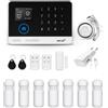 HUXGO, HXA003 sistema di allarme wireless WiFi + GSM 4G con 7 sensori di movimento, per casa, ufficio, appartamento, garage, applicazione TUYA Smart, controllo del telefono, SMS, lingua italiana