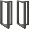 vidaXL Gambe per tavolo da bar a forma di T 2 pz Antracite 60x35x(90-91) cm Acciaio