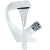 Aangeebone Rubinetto per lavabo, colore bianco, con tubi di acqua fredda calda da 50 cm