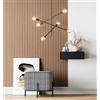 Newroom, carta da parati, colore: marrone, in tessuto non tessuto, effetto legno - carta da parati scandinava 3D, pannelli a lamelle, parete in legno, moderna, parete a lamelle, legno naturale
