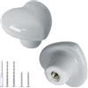Qjaiune 2 pomelli in ceramica grigio chiaro per cassetti, pomelli a forma di cuore, graziose maniglie per armadietti da cucina, piccole manopole per armadio, per camera da letto di bambini e ragazze