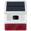 HUXGO Sirena solare senza fili radio HXA523 compatibile con il sistema di allarme senza fili HUXGO | Sirena di allarme Smart Home resistente alle intemperie da 100 dB