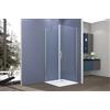 Taco Box doccia 2 lati 70x90 cm fisso + porta 1 battente H200 cm cristallo 6mm profilo SATINATO LUCIO