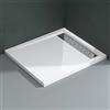 Mai & Mai Piatto Doccia con Piletta 80x100x5cm, Piatto Doccia Rettangolare in Acrilico incl. Piletta di Scarico (AL01) Xetro04W, Bianco