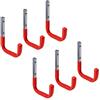 Gedotec 6x GedoTec Gancio da parete avvitabili profilo per tutti gli usi in gomma Acciaio zincato con Gommatura rosso profondità 150 x Altezza 210 mm Forza portante 85 kg testata Qualità del marchio
