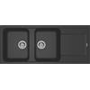 ELLECI LG250059 - Lavello da Cucina 2 Vasche con Gocciolatoio, 116x50 cm, Antracite 59