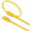 Whychstore Fascette fermacavi in plastica e nylon, riutilizzabili, 100 pezzi, in nylon colorato, resistenti alle intemperie e ai raggi UV, per casa, giardino, officina, ufficio (giallo, 100 pezzi)